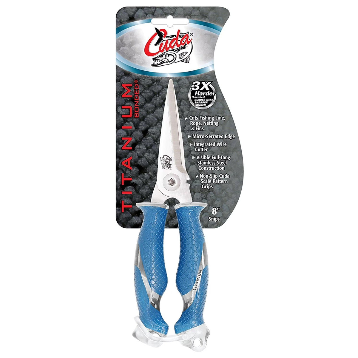 Heavy Duty Blue Fishing Line & Metal Wire Cutting Scissors - Rust-Resistant