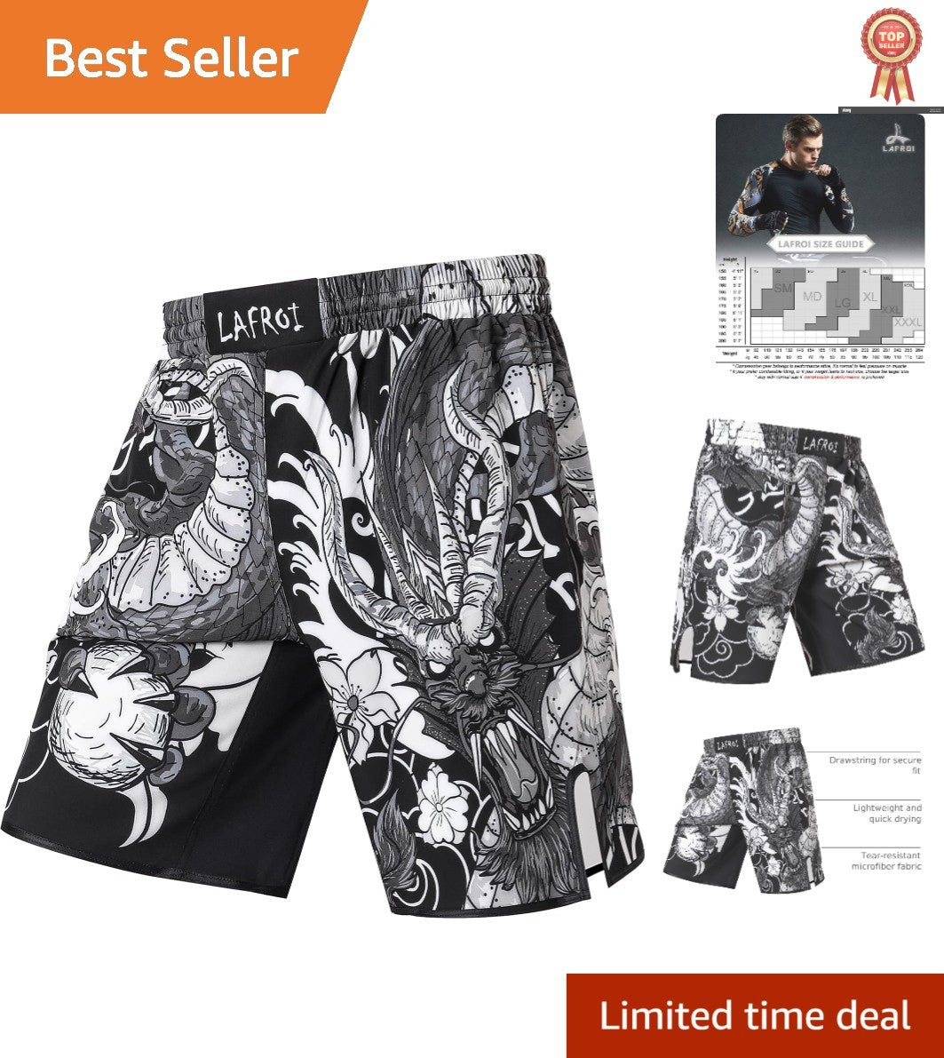 MMA Fighting Shorts with Secure Drawstring - Ultra-Durable, Quick-Dry Base
