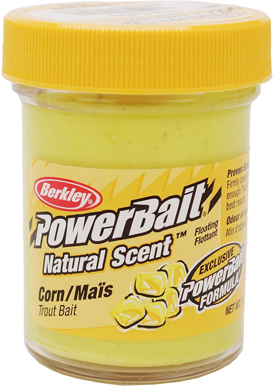 Floating Trout Bait Moldable Corn 1.8 oz - Natural PowerBait Scented Dough