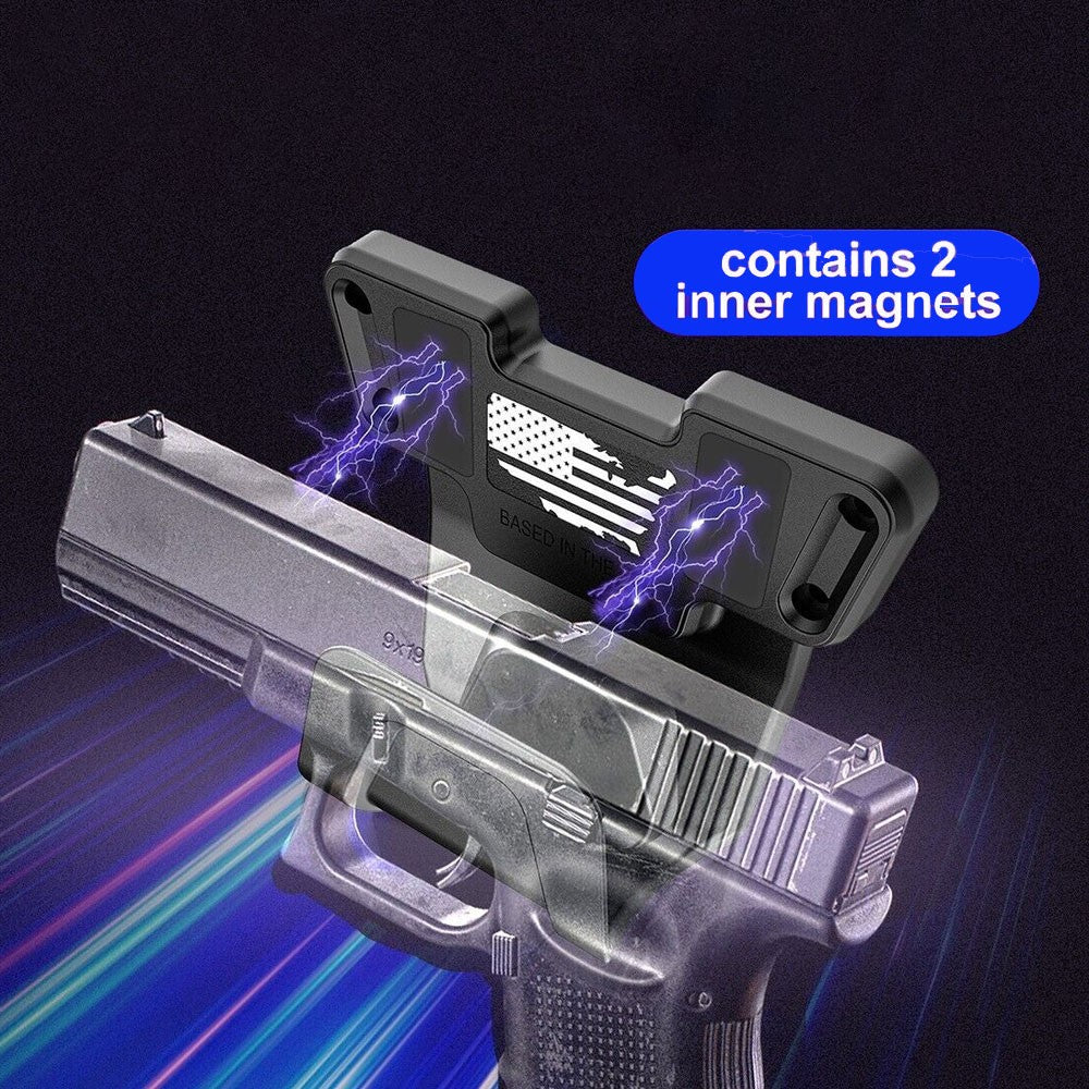Magnetic Gun Mount Holder for Pistol Car Desk Safe & Secure Storage