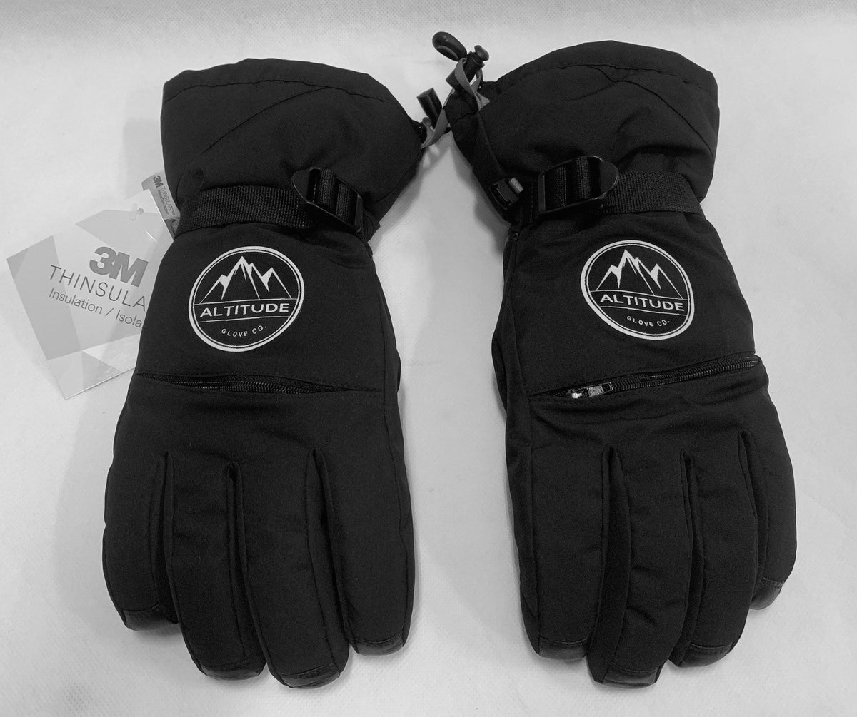 Winter Ski Snowboard Gloves with Thinsulate Waterproof Windproof Black Large
