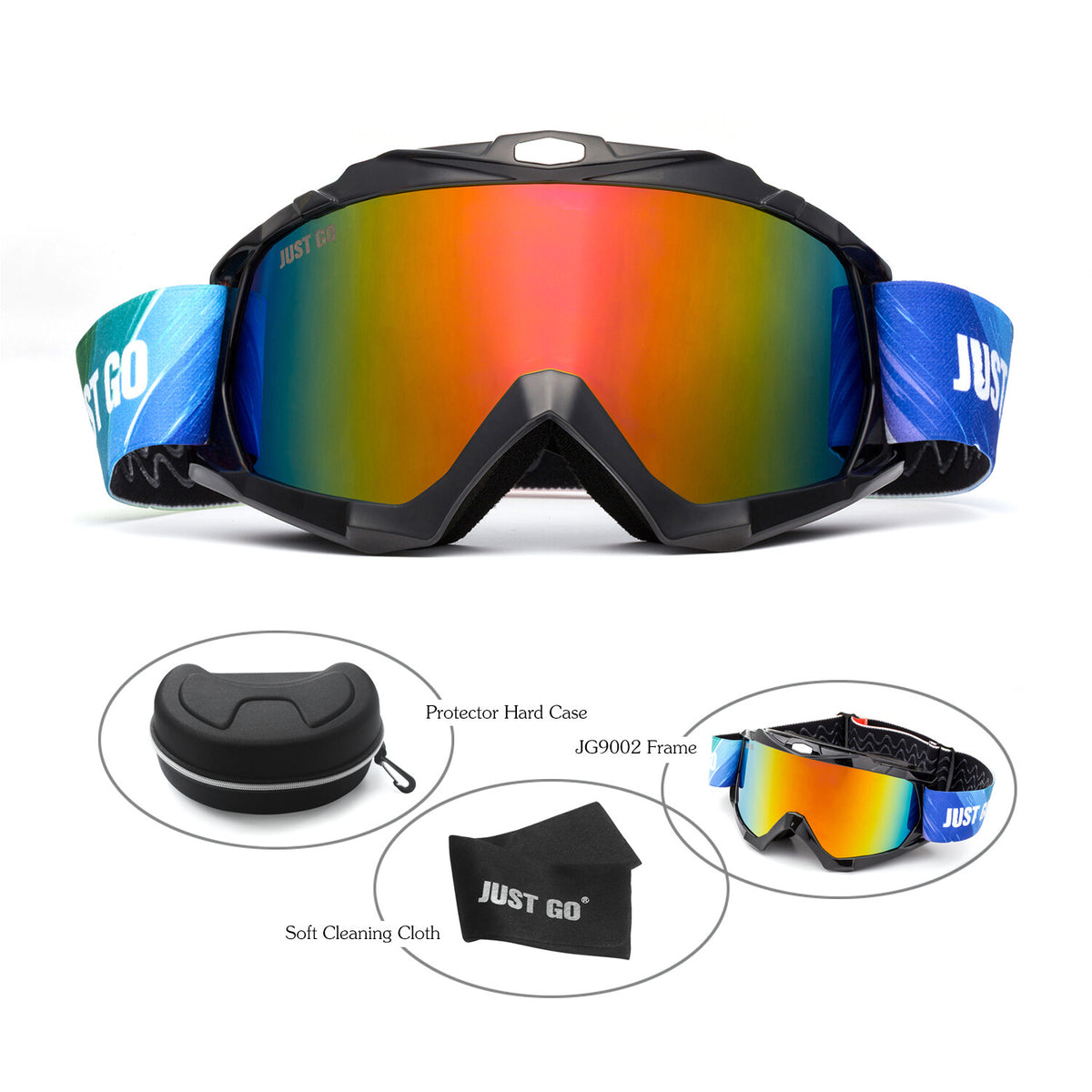 Dual-Layer Anti-Fog Ski Goggles with UV Protection for Snowboarding and Skiing