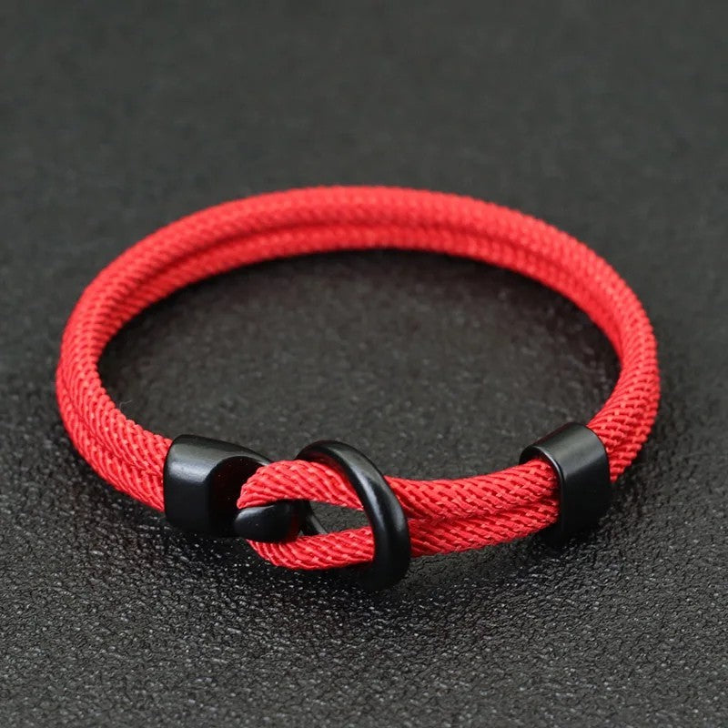 Men's Paracord Rope Bracelet Double Layer Outdoor Camping Survival Gift