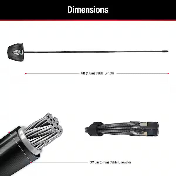 Outdoor Trail Camera Security Lock with Adjustable Cable, Rust-Resistant