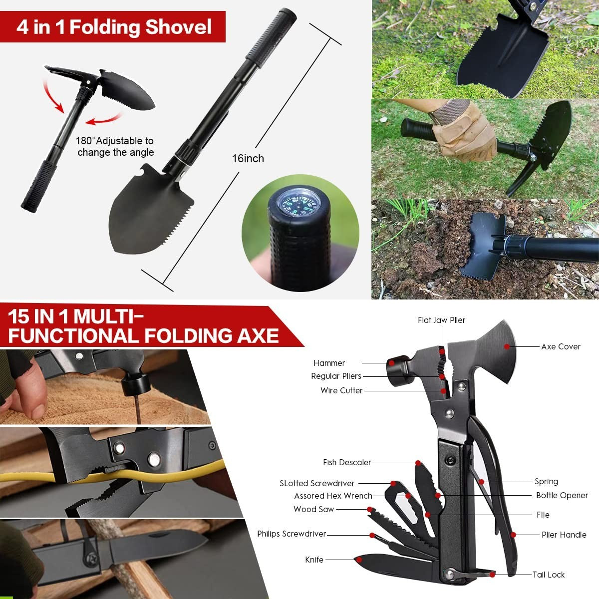 Emergency Survival Kit with 251-Piece Outdoor & First Aid Gear