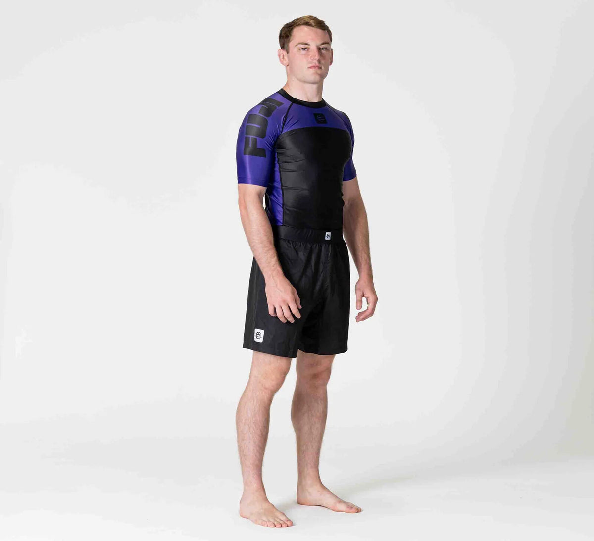 IBJJF Ranked Short Sleeve Rashguard for BJJ & Jiu Jitsu - Purple