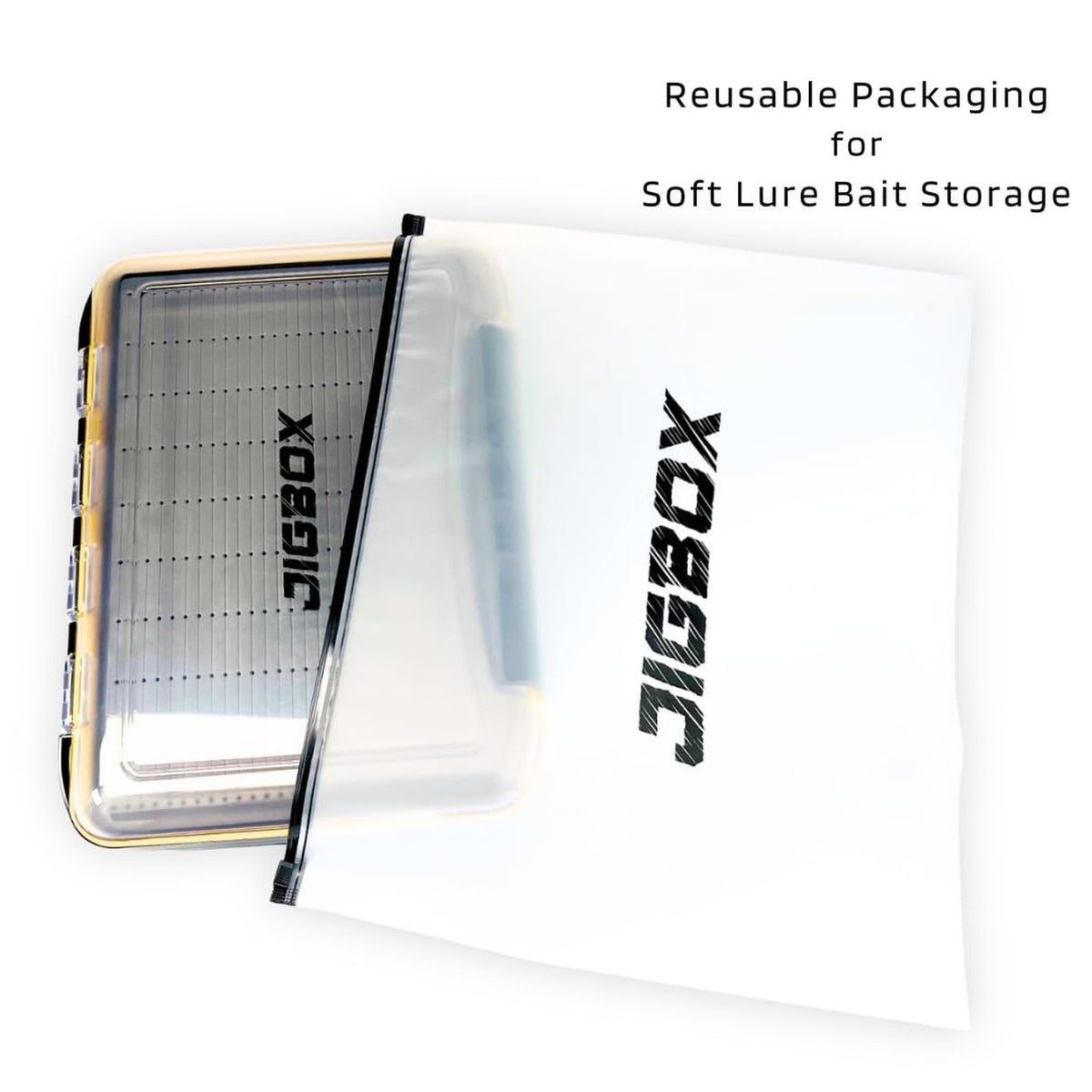 Deep Waterproof Fishing Tackle Organizer for Jigs & Lures - Large Double Sided Storage Box