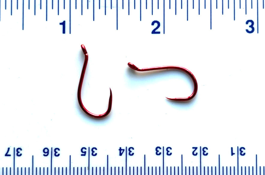 High-Quality Barbless Fish Hooks in Multiple Sizes - Red Chrome Octopus Tackle