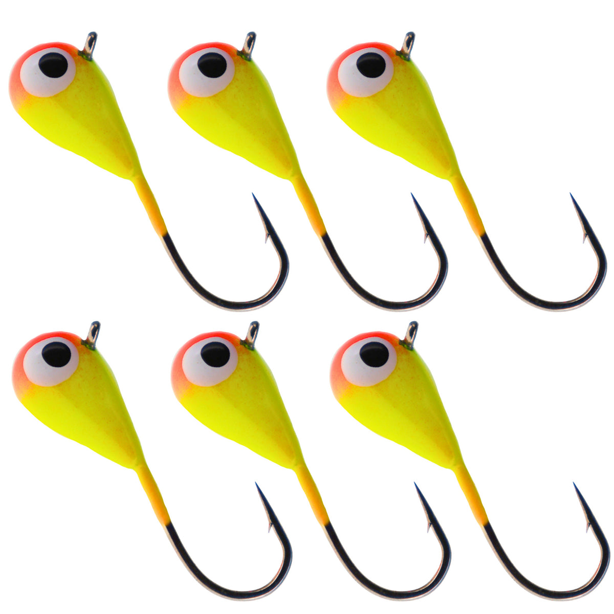 Ice Fishing Jigs Tungsten Lures for Panfish Crappie Perch Glow-Effect