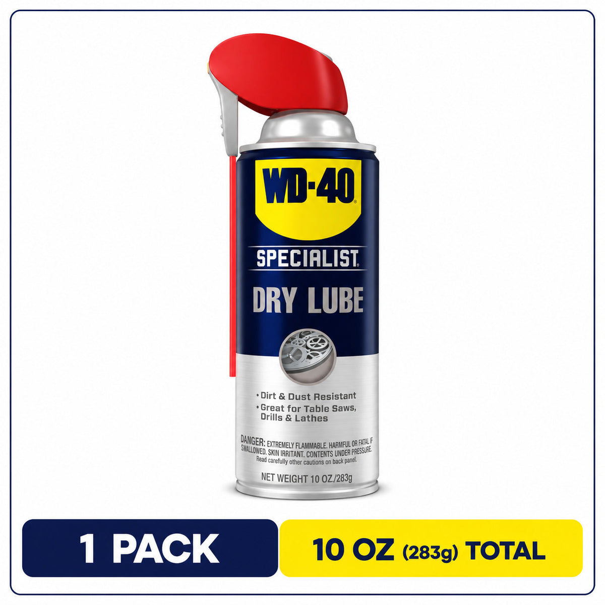 Dry Lubricant Spray with PTFE for Bike Maintenance - 10 oz