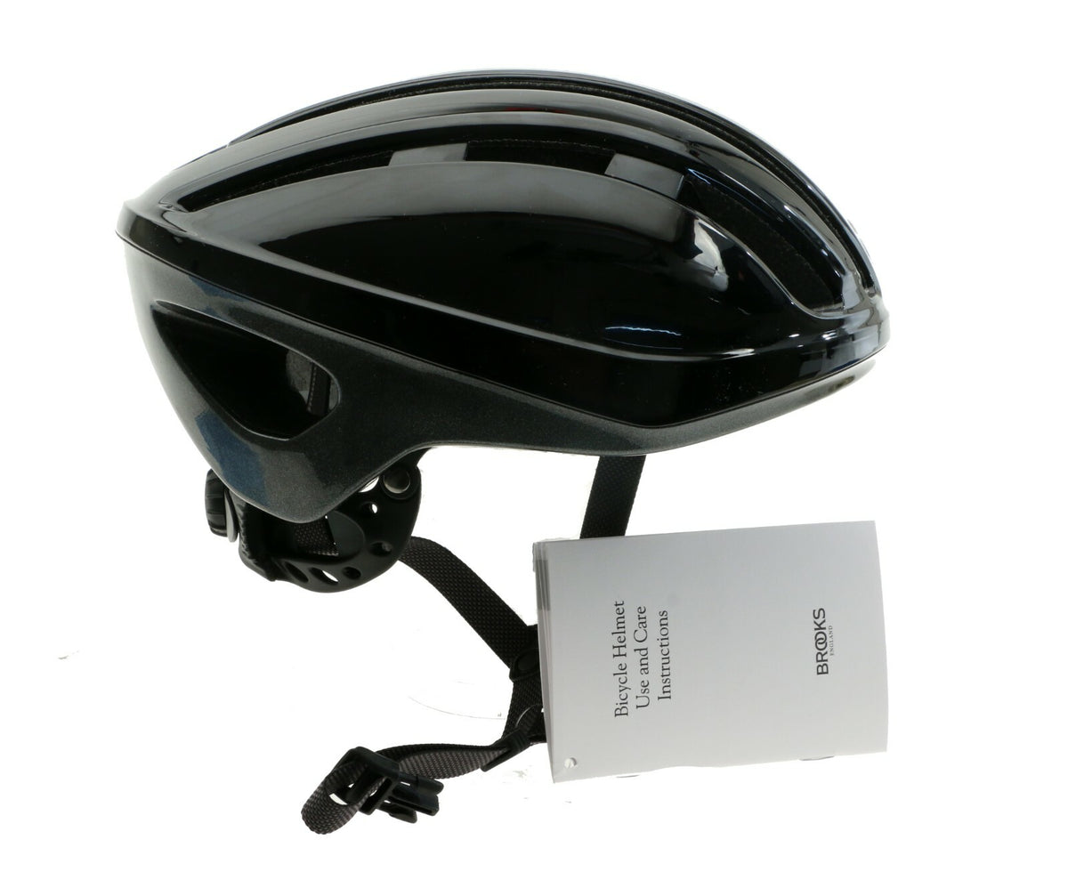 Medium Bicycle Helmet - Lightweight Road Cycling Safety Gear, Black Glossy