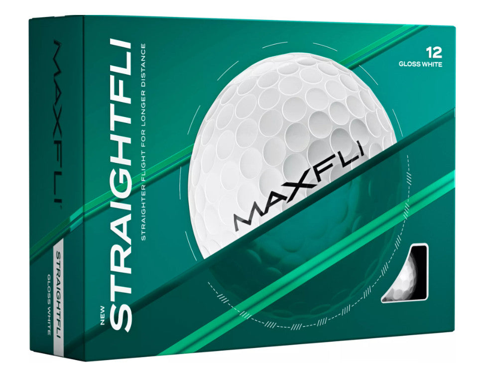 Maxfli Golf Balls Bulk 36 Pack - Gloss White, 20% Straighter Flight