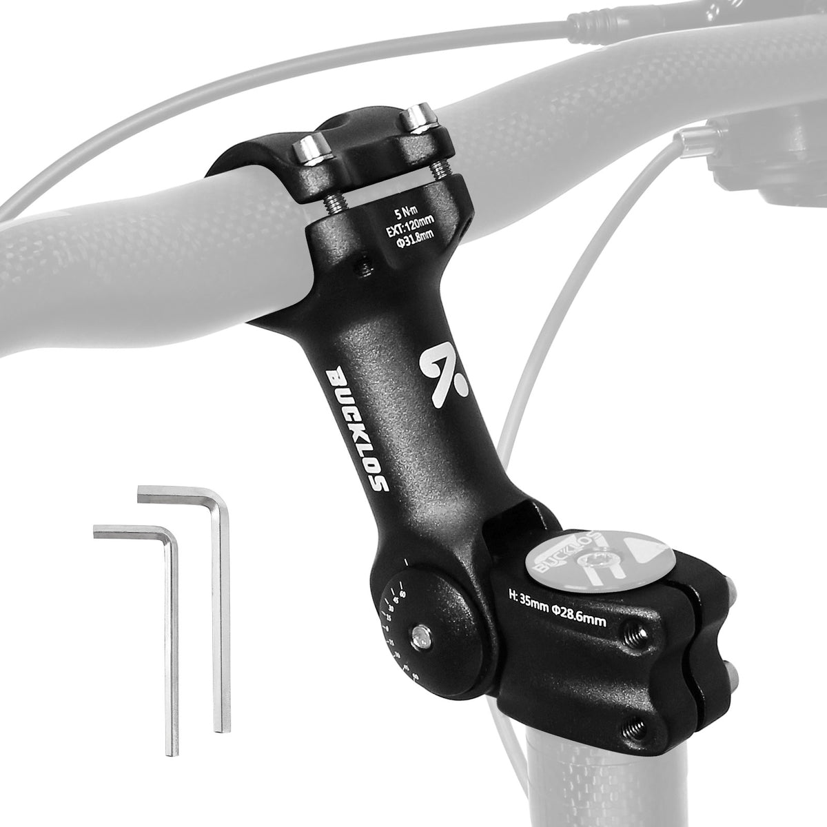 Adjustable Mountain Bike Stem 31.8mm Handlebar Riser 100/110/120mm