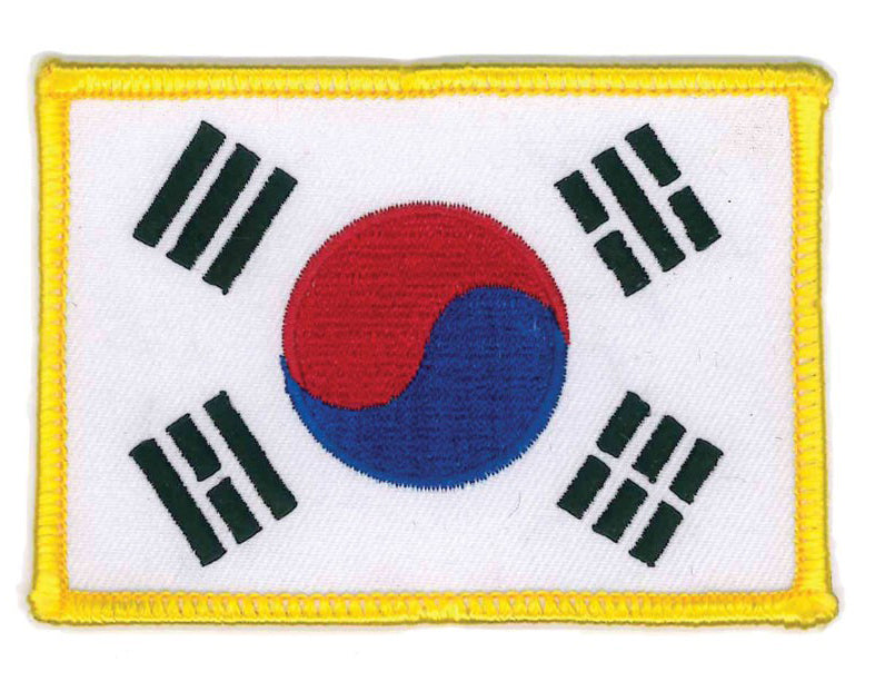 3.5 Inch Sew-On Patch for Clothing and Crafts - South Korea Design