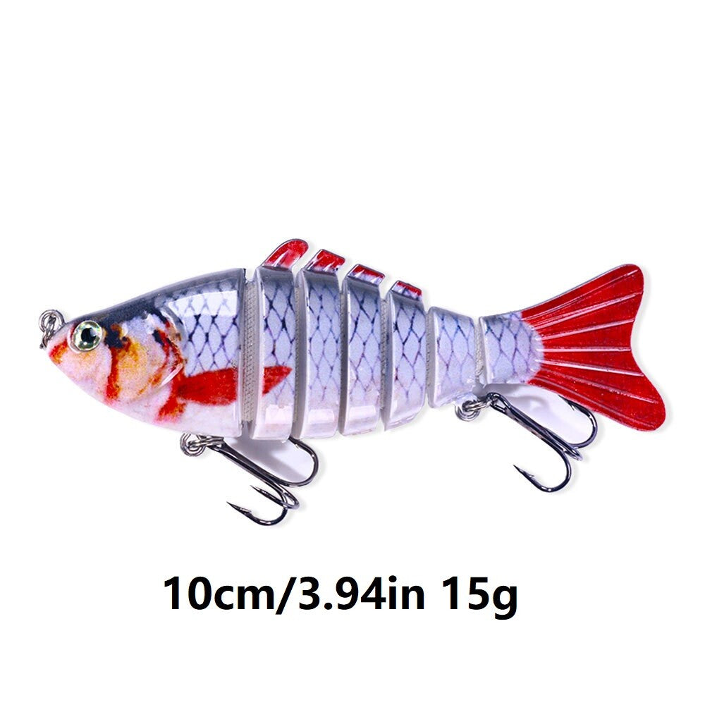 15pcs Multi-Joint Lifelike Fishing Swimbaits for Bass Trout Walleye