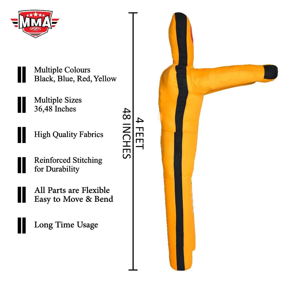 Kids Grappling Dummy 4FT Standing Wrestling Training Dummy for Martial Arts