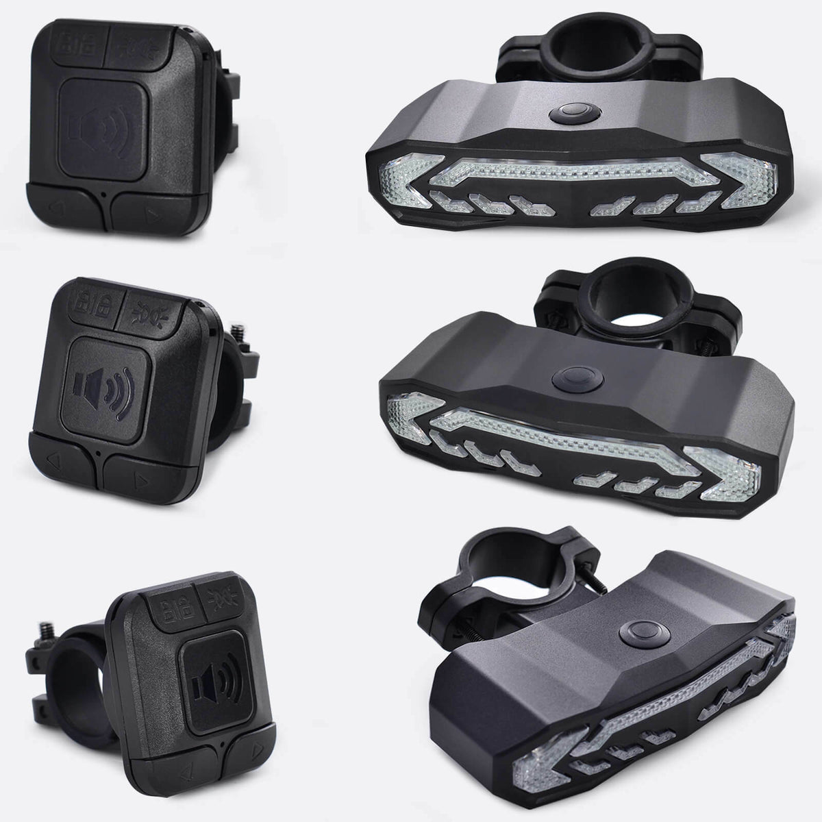 Wireless Bike Tail Light with Turn Signals & Brake Light - Waterproof, USB Rechargeable, 6 Modes