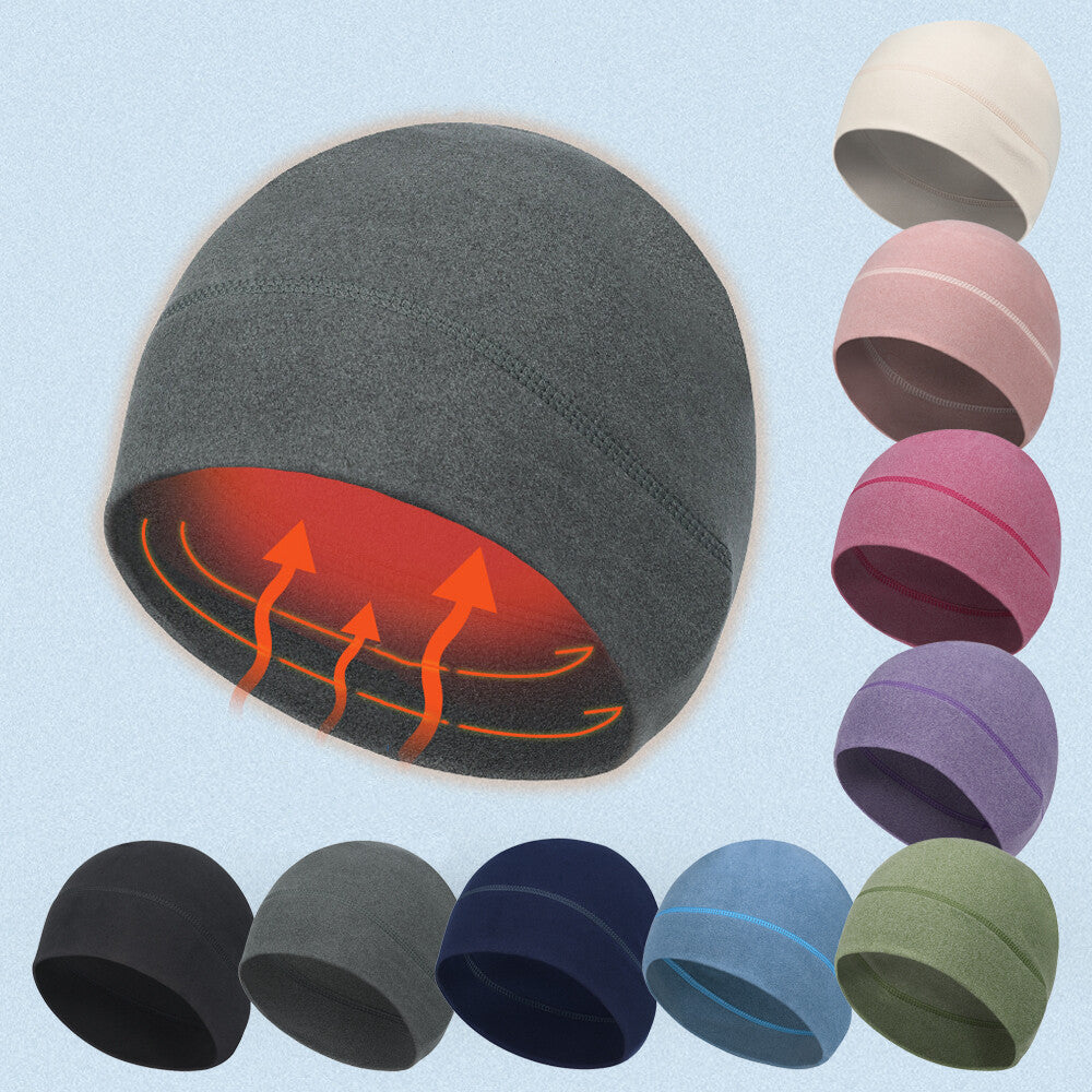 Winter Thermal Fleece Beanie Hat Skull Cap Helmet Liner for Men Women
