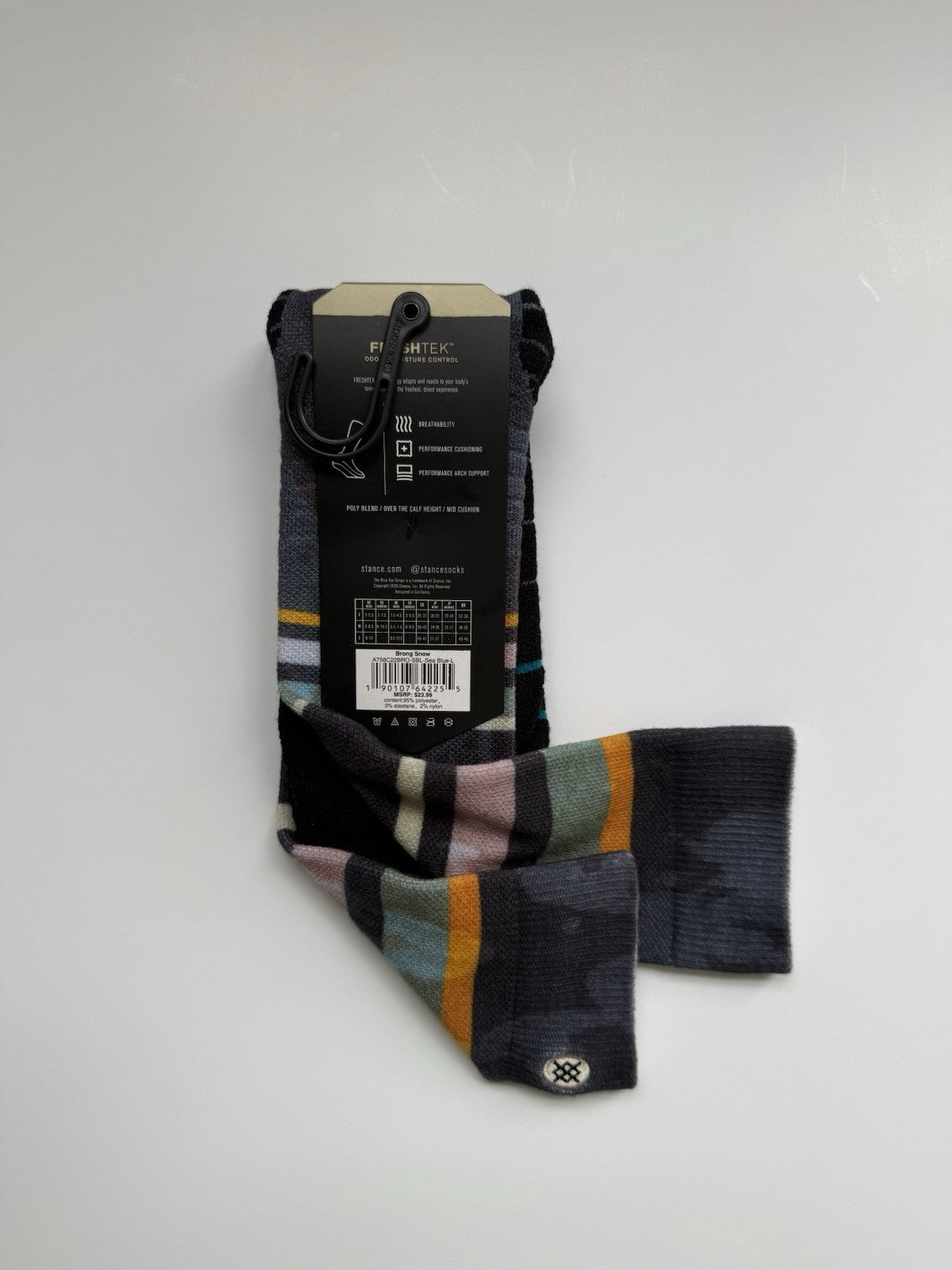 Men's Snowboard Socks with Arch Support & Durability - Large Size