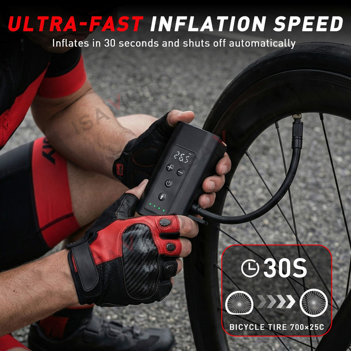 Portable Bike Pump 150PSI Fast Inflator for MTB Road Bikes