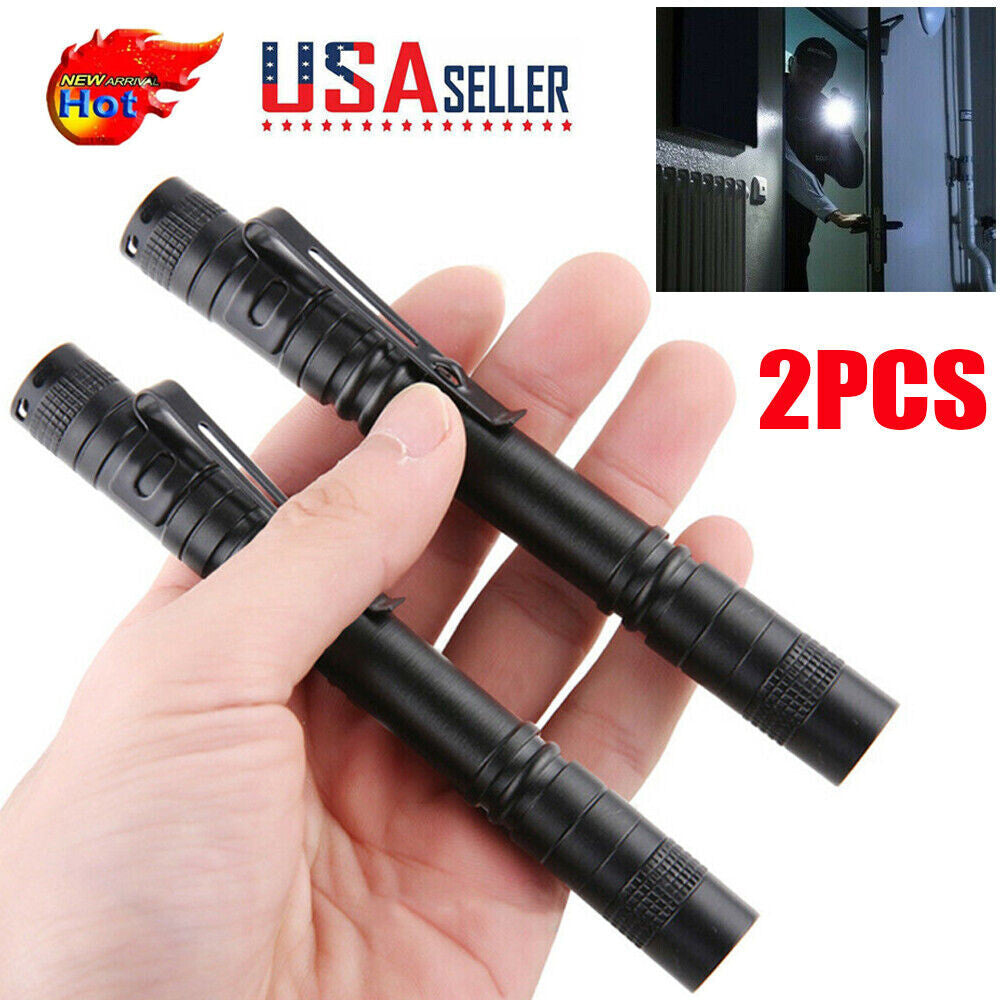 Mini LED Tactical Flashlight Set - Compact Waterproof Penlight for Outdoor & Emergency Use