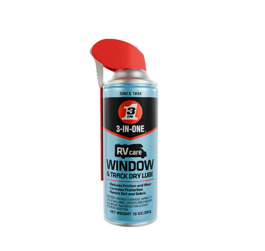3-in-One RV Care Window & Track Dry Lube Spray - No Mess Lubricant for RV Windows & Doors