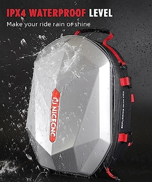 Large Waterproof Motorcycle ATV Helmet Backpack 38L with Rain Cover