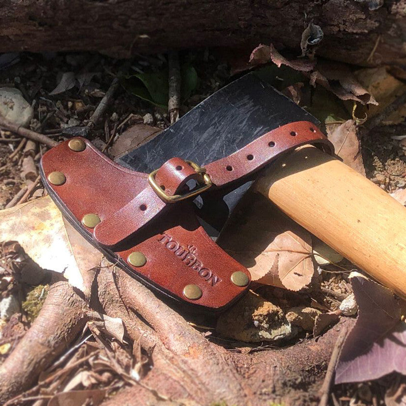 Leather Axe Sheath for 4-1/4 Inch Blade - Adjustable Hatchet Head Cover