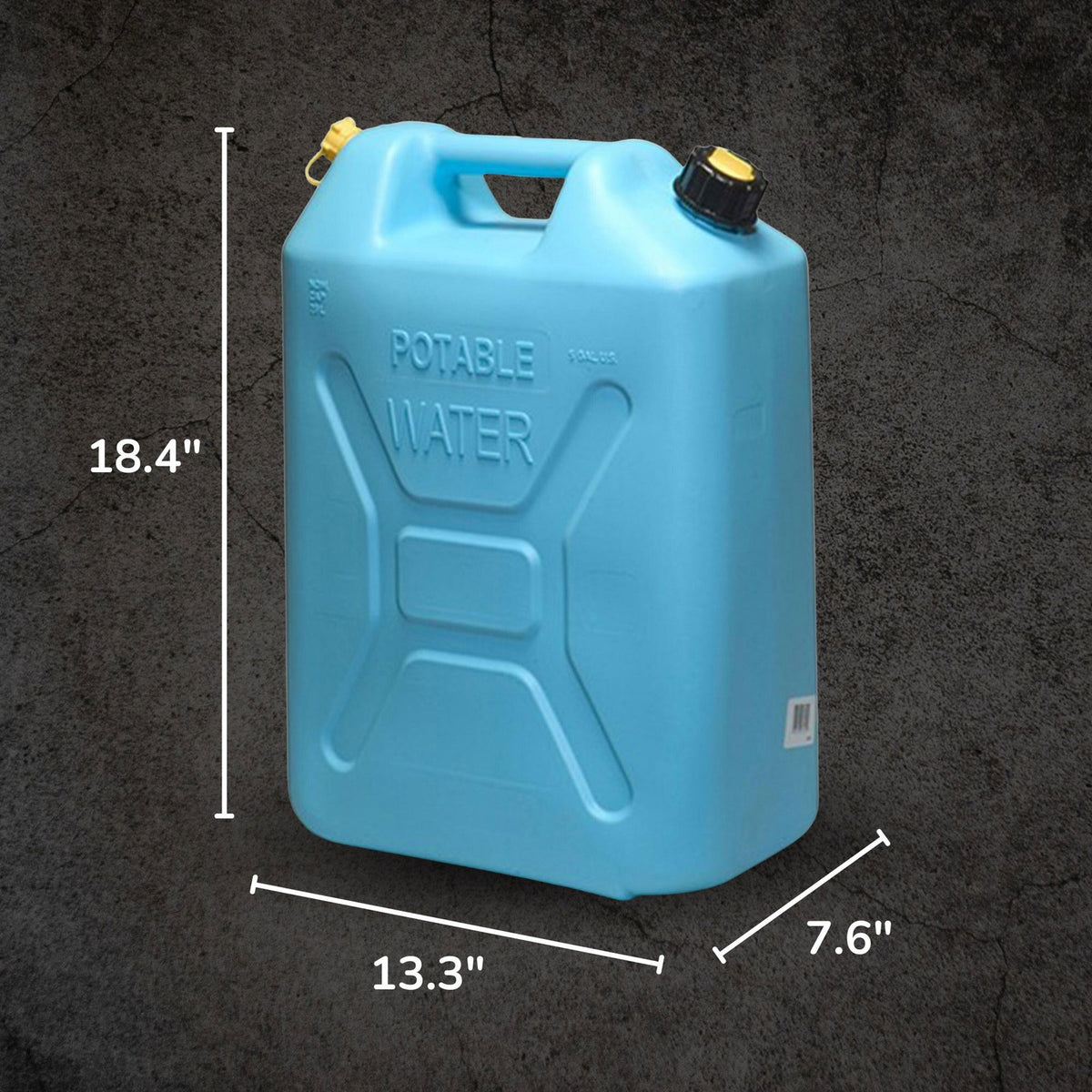 Military Style 5 Gallon Water Can Container with Reversible Spout, 2 Pack
