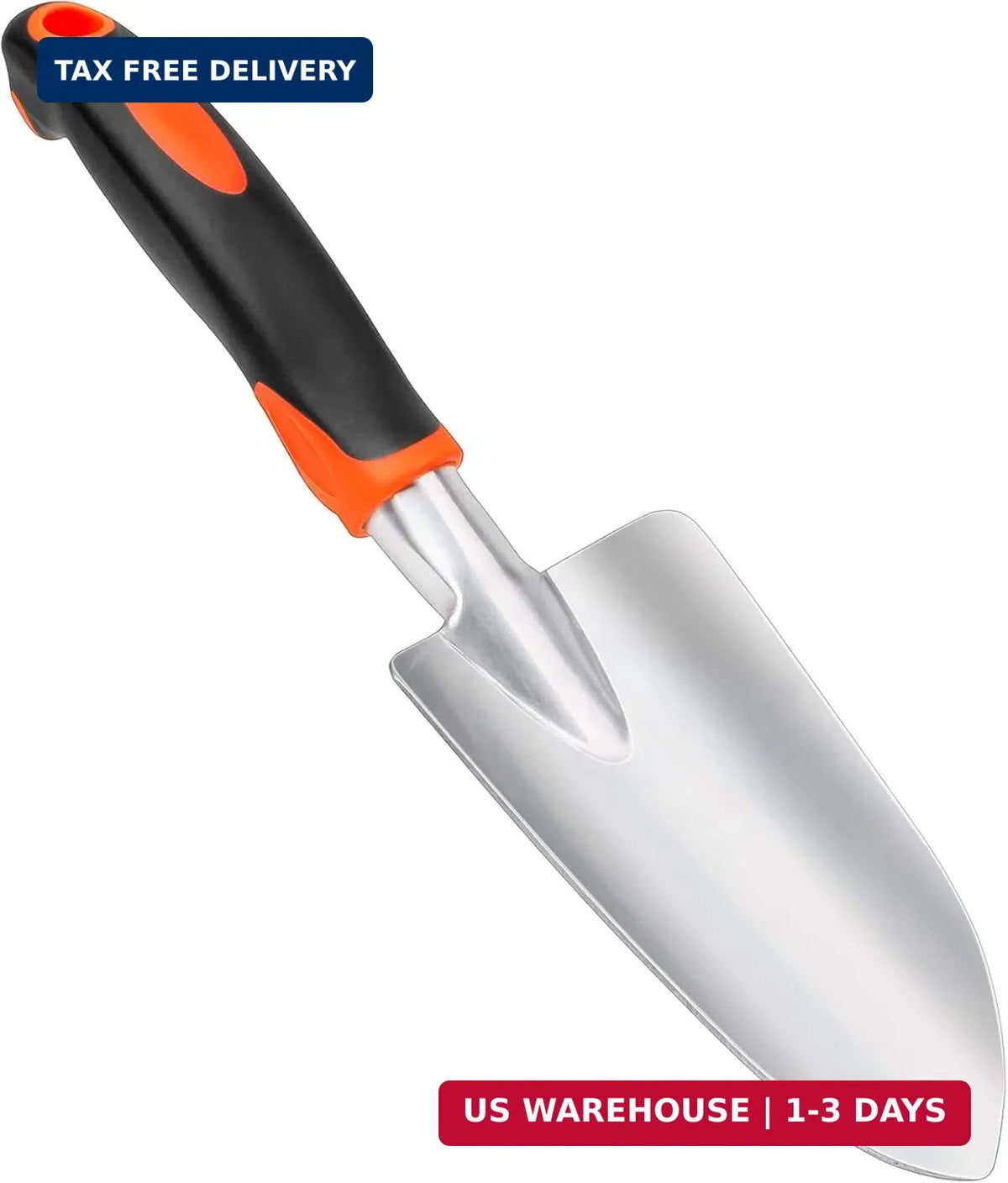Heavy Duty Garden Hand Trowel with Ergonomic Handle - Rust Resistant Aluminum Soil Scoop