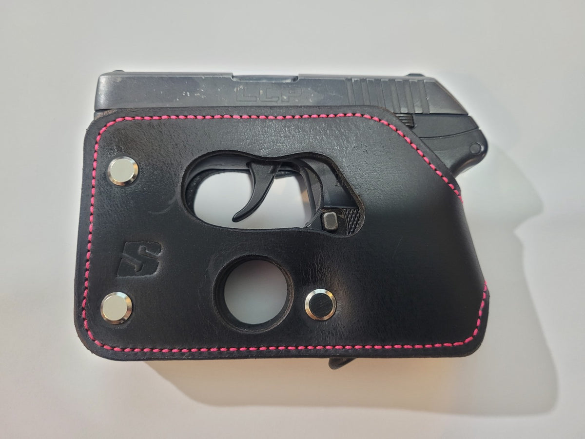 Wallet Style Pocket Holster for Ruger LCP 380 Kel-Tec P3AT P32 - Water Buffalo Leather