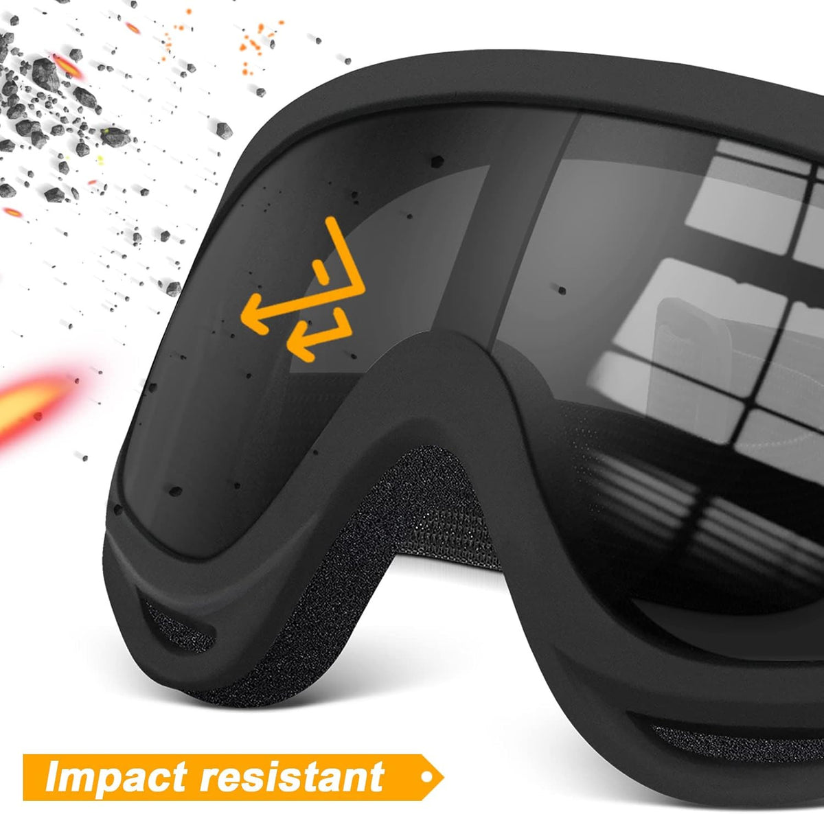 Motorcycle & ATV Ski Goggles Anti-UV Dustproof Windproof 2 Pairs