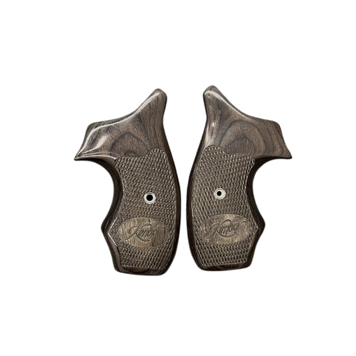 Kimber K6s DASA Walnut Checkered Combat Grips for Revolver - Ergonomic & Tactical