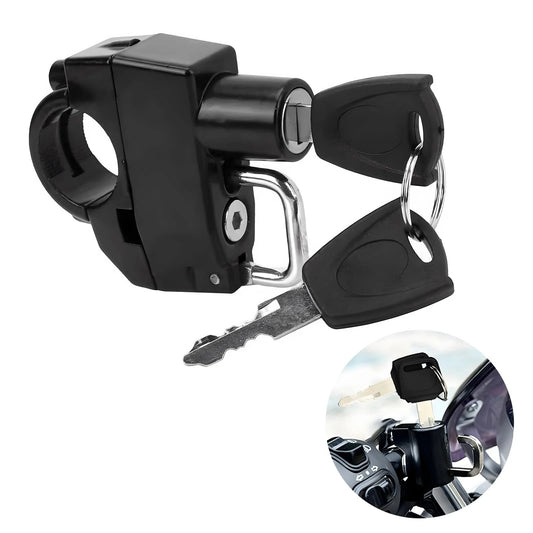 Aluminum Alloy Motorcycle Helmet Lock with 2 Keys - Anti-Theft Security