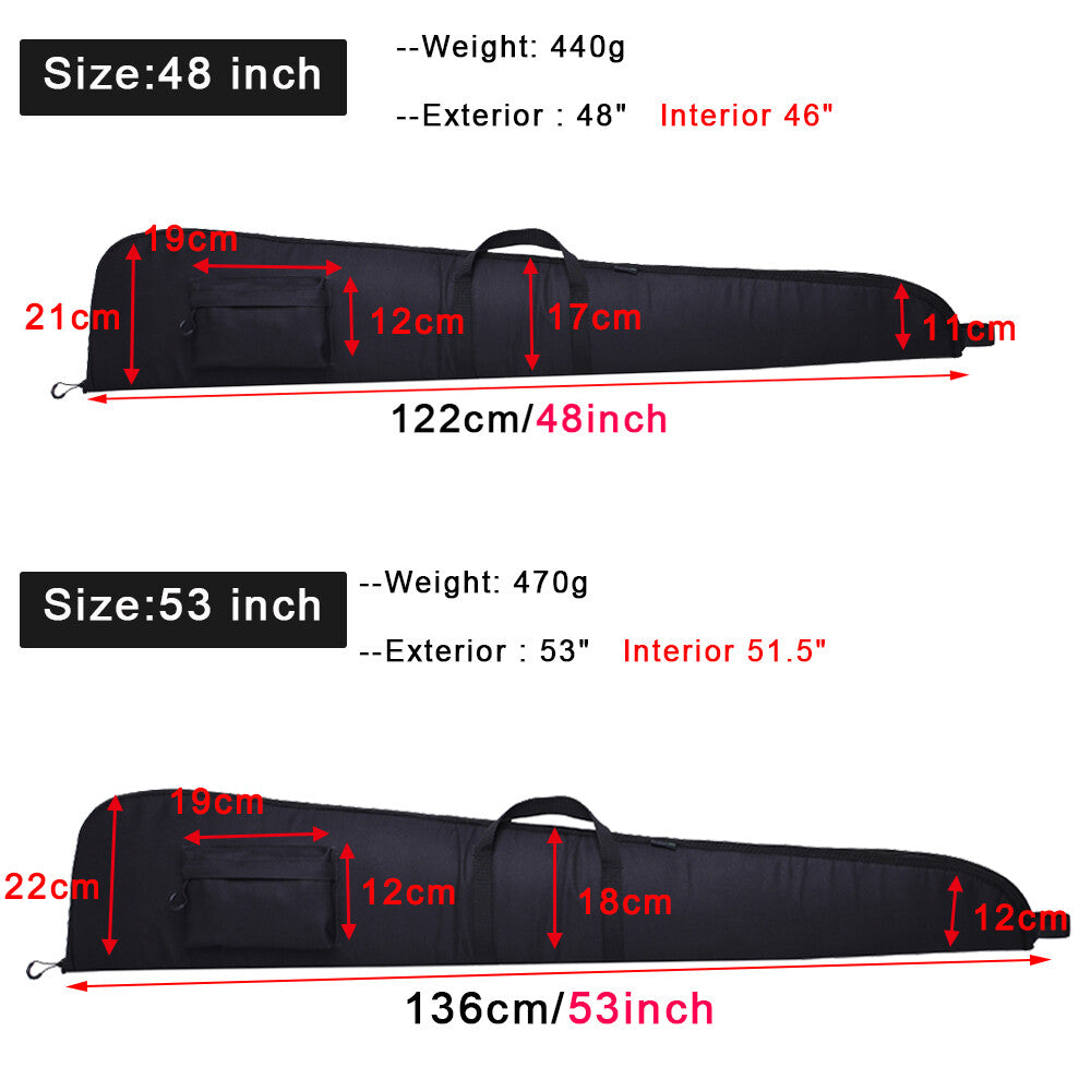 Soft Rifle Case for Non-Scoped Rifles 48-53 Inch Gun Bag with Pouch