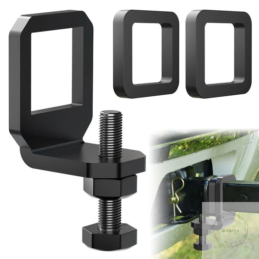 Heavy Duty 2-Inch Anti-Rattle Hitch Clamp with Silencer Pads for Secure Towing