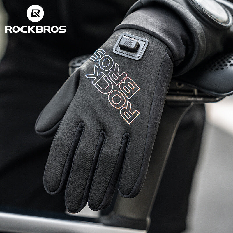 Electric Heated Gloves Touchscreen Windproof Winter Gloves for Cycling, Skiing