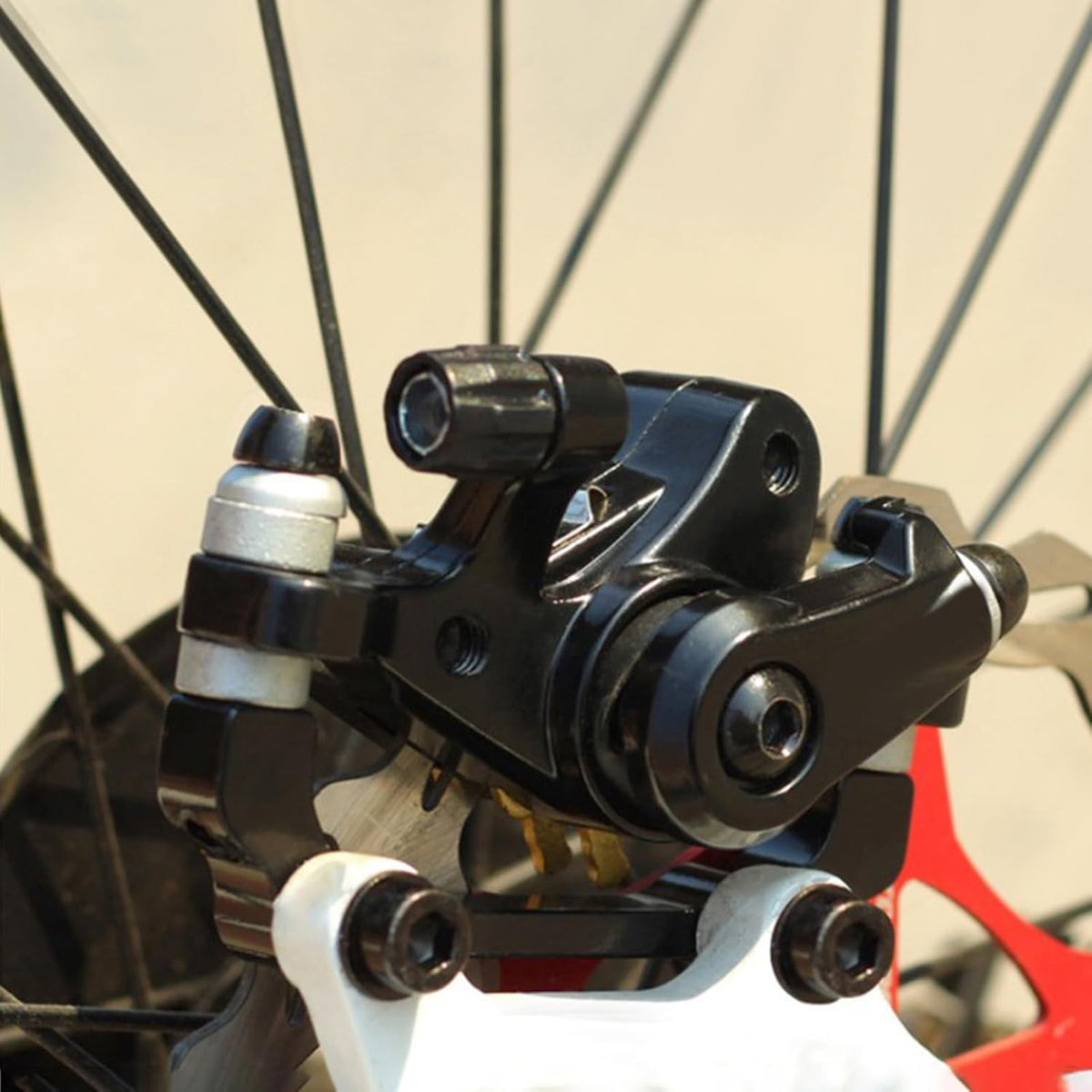 Aluminum Bicycle Rear Disc Brake Caliper for 160mm/180mm Rotors Black