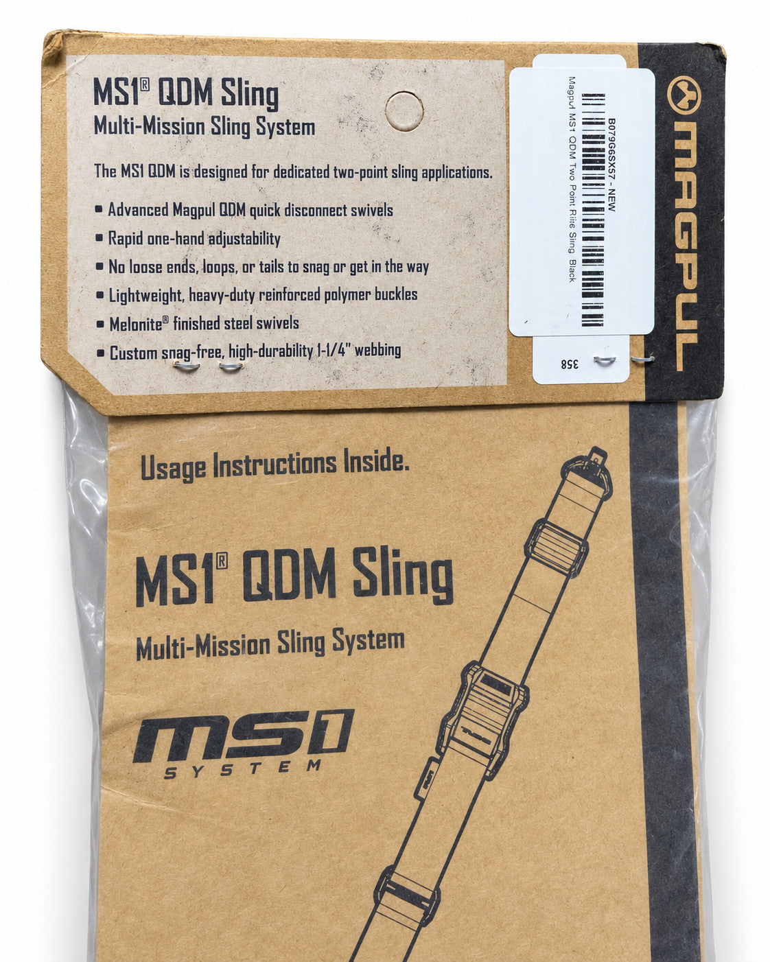 Magpul MS1 QDM Two-Point Rifle Sling Black Made in USA