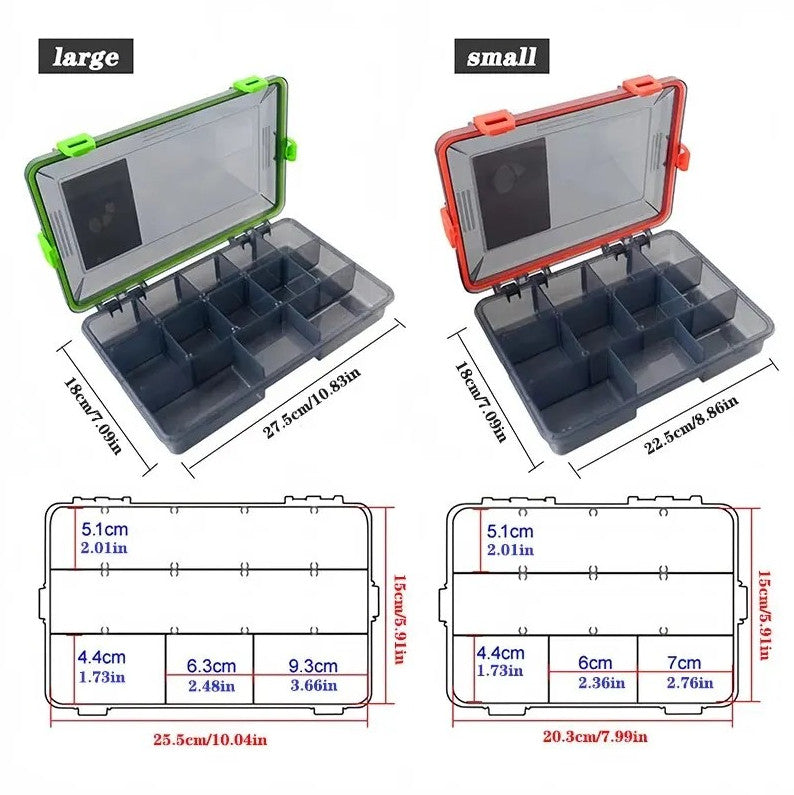 Large Capacity Fishing Tackle Box Organizer for Hooks Lures and Bait Storage