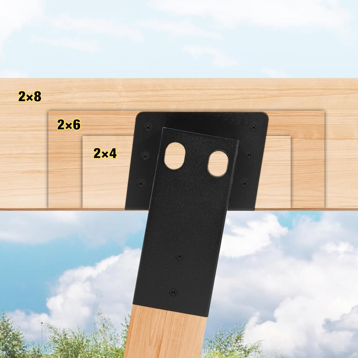 Outdoor Deer Stand Brackets - Heavy-Duty 4x4 Angle Support for Hunting Blinds & Treehouses