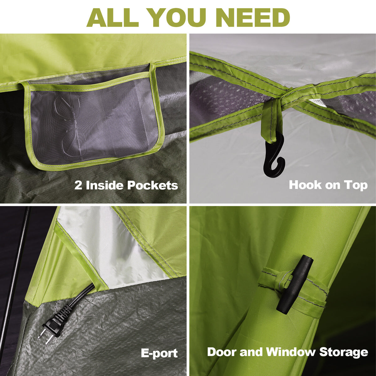Family Dome Camping Tent with Removable Rainfly, 2-4 Person, Waterproof & Easy Setup