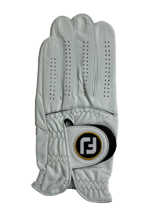 Golf Glove Men Left Hand Pearl White Cabretta Leather Performance Fit