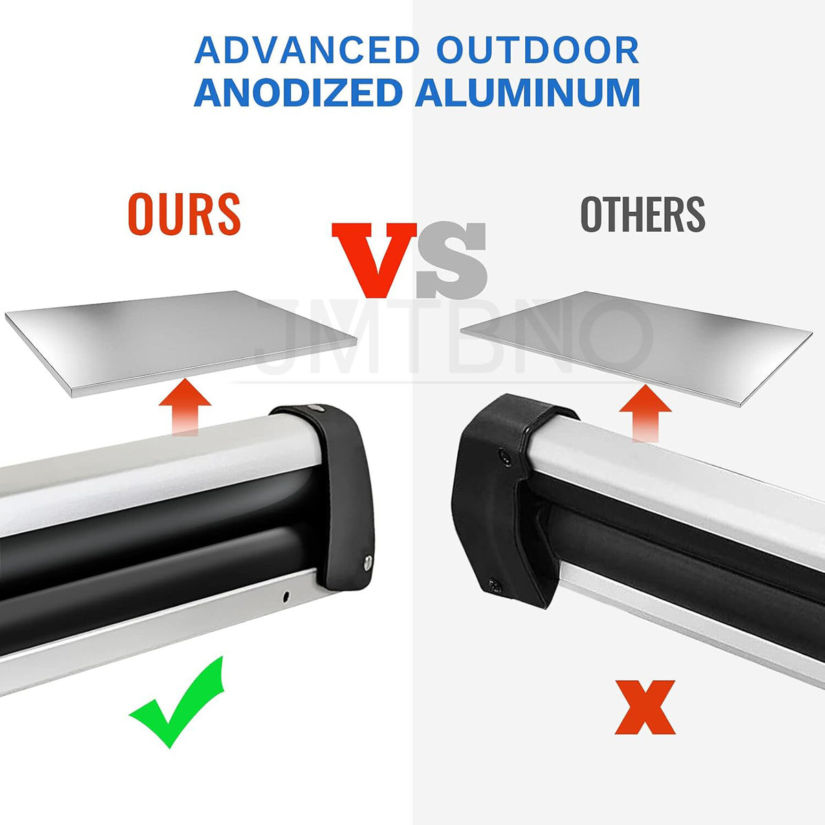 Aluminum Ski and Snowboard Roof Rack Carrier Lock for Hyundai Tucson 2005-2024