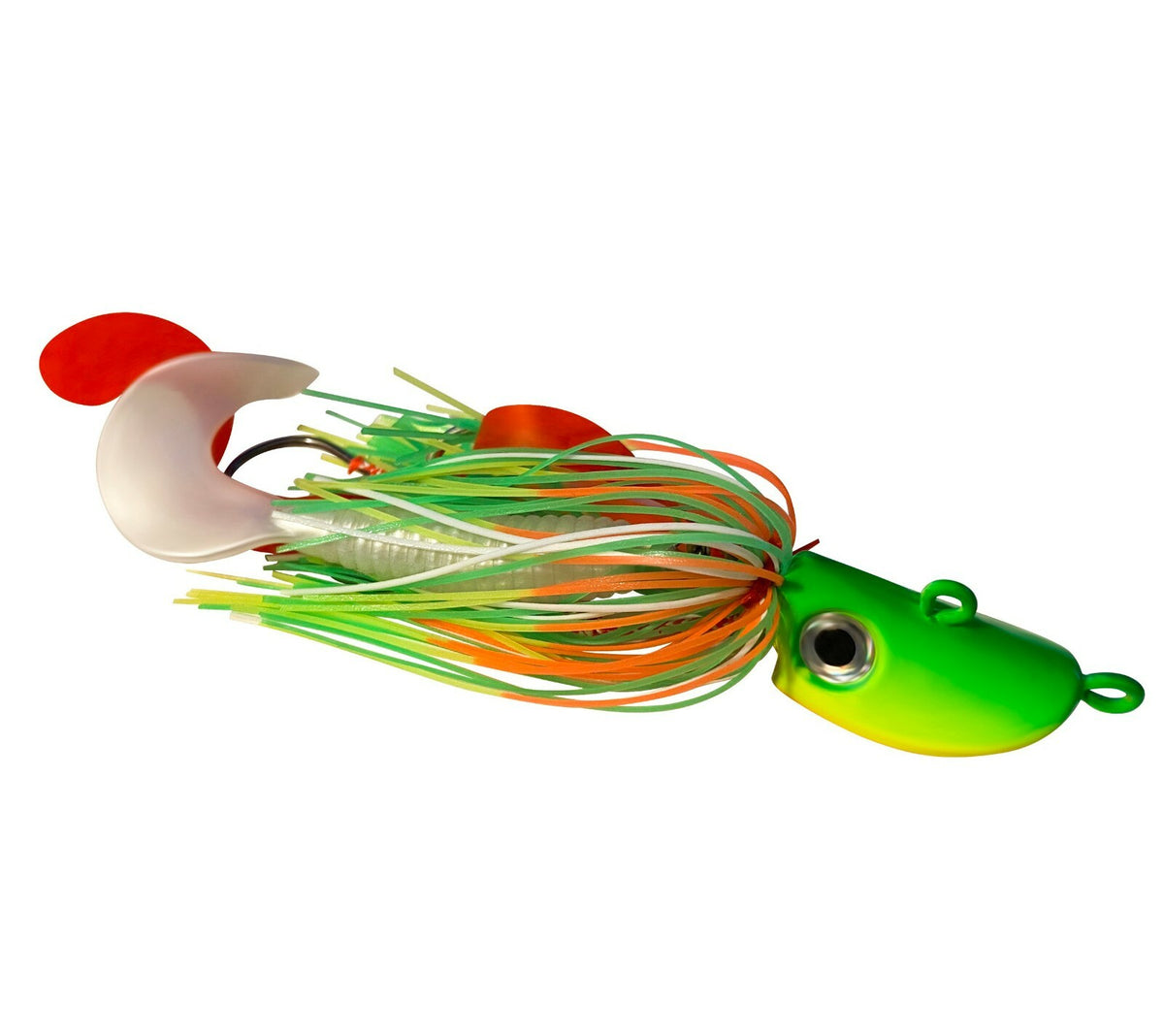 Saltwater Bass Jig - 3/4 Oz Bearded Bucktail Silicone Tails for Fishing