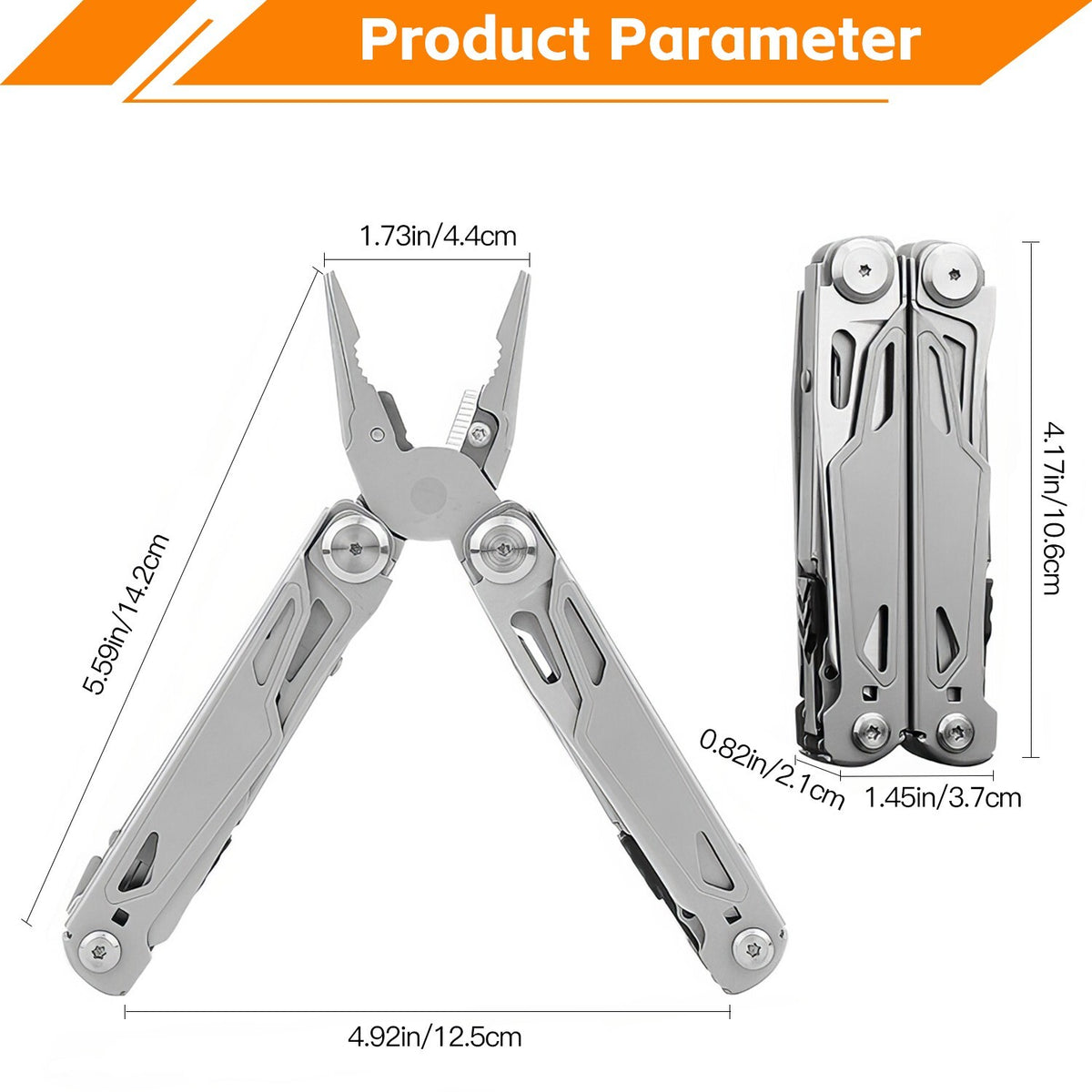 16-in-1 Multi Tool Pliers Folding Knife Saw Screwdriver Scissors Bottle Opener