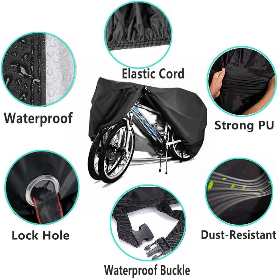 Heavy Duty Waterproof Bike Cover for 2 Bikes - Outdoor Protector, All-Weather