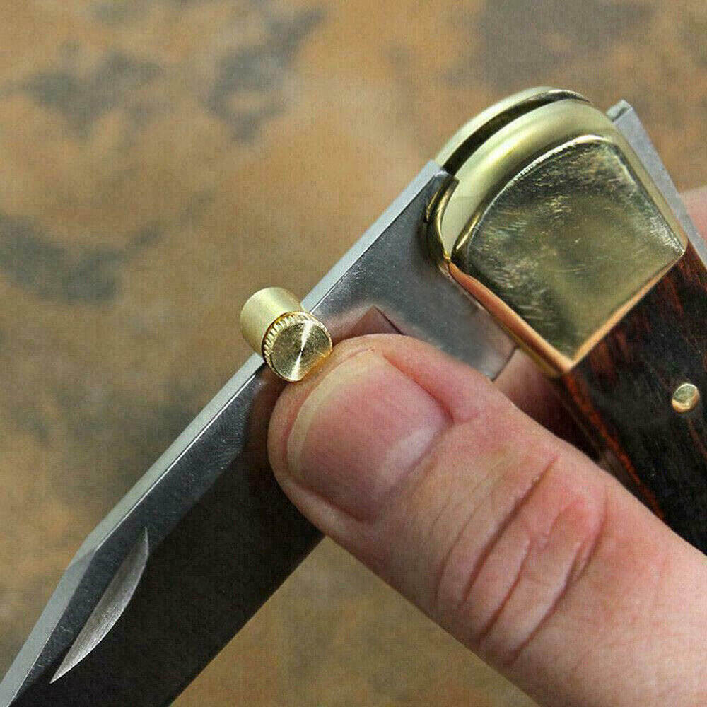 4Pcs Brass Thumb Studs for Folding Knives - Buck 110 & More