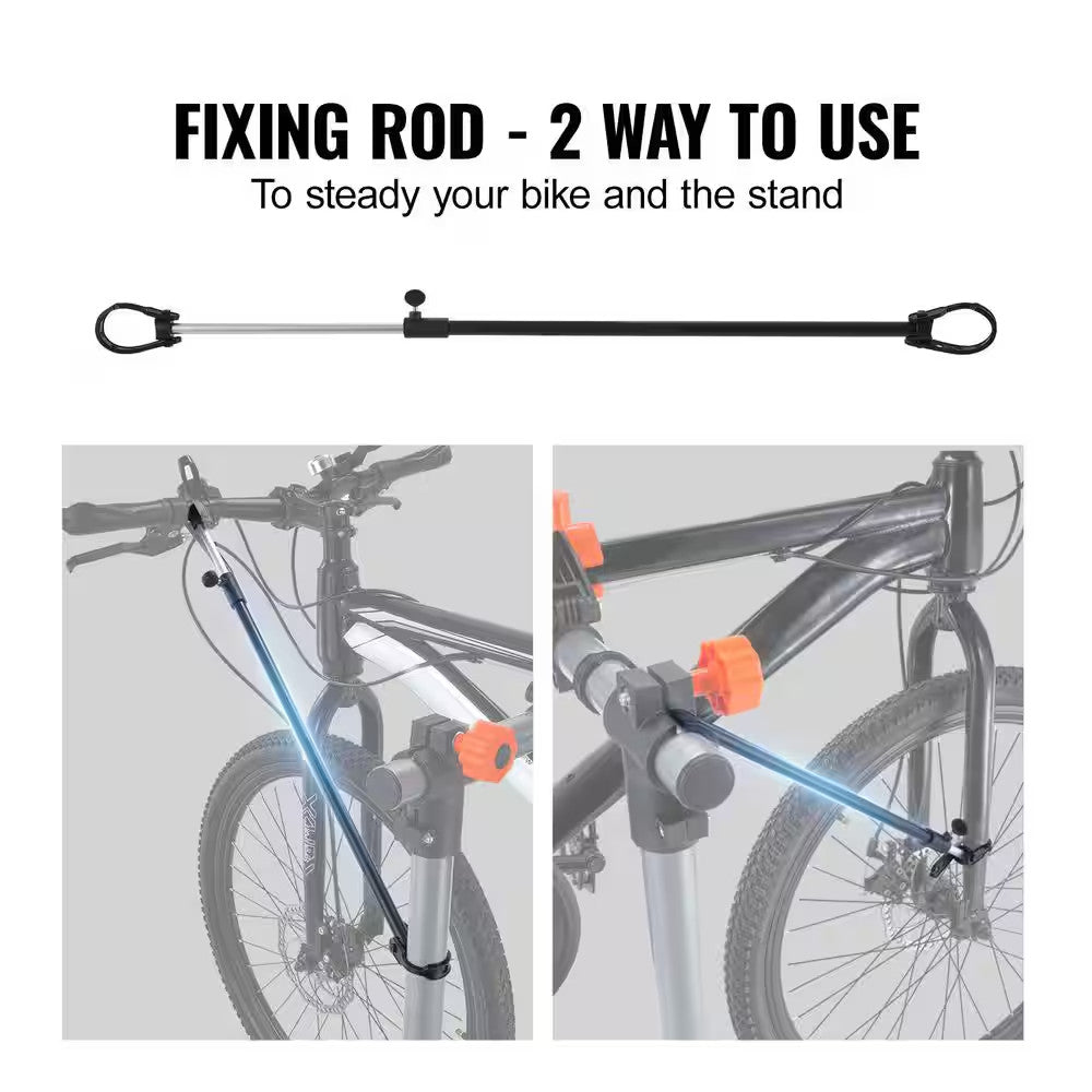 Heavy-Duty Steel Bicycle Repair Stand - Adjustable Bike Workstation, 80 lbs Capacity