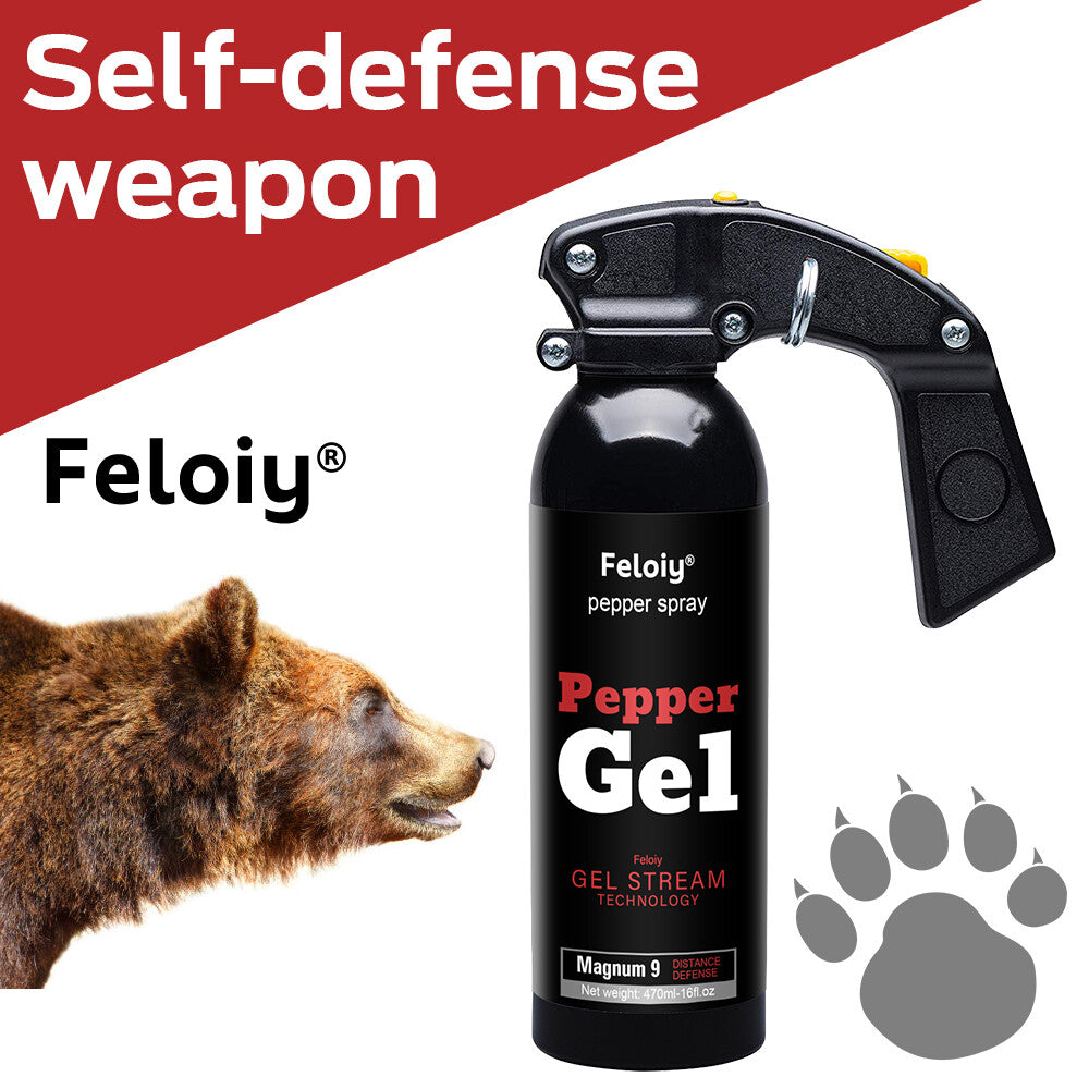 Pepper Gel Self-Defense Spray 16 oz with Targeted Deployment - Max Range & Angle